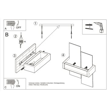 Brilagi -  Applique murale LED HERA 1xE27/7,5W/230V bois