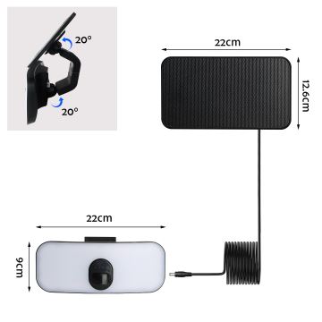 Brilagi - Applique murale solaire avec détecteur ROOF LED/13W/5V IP65