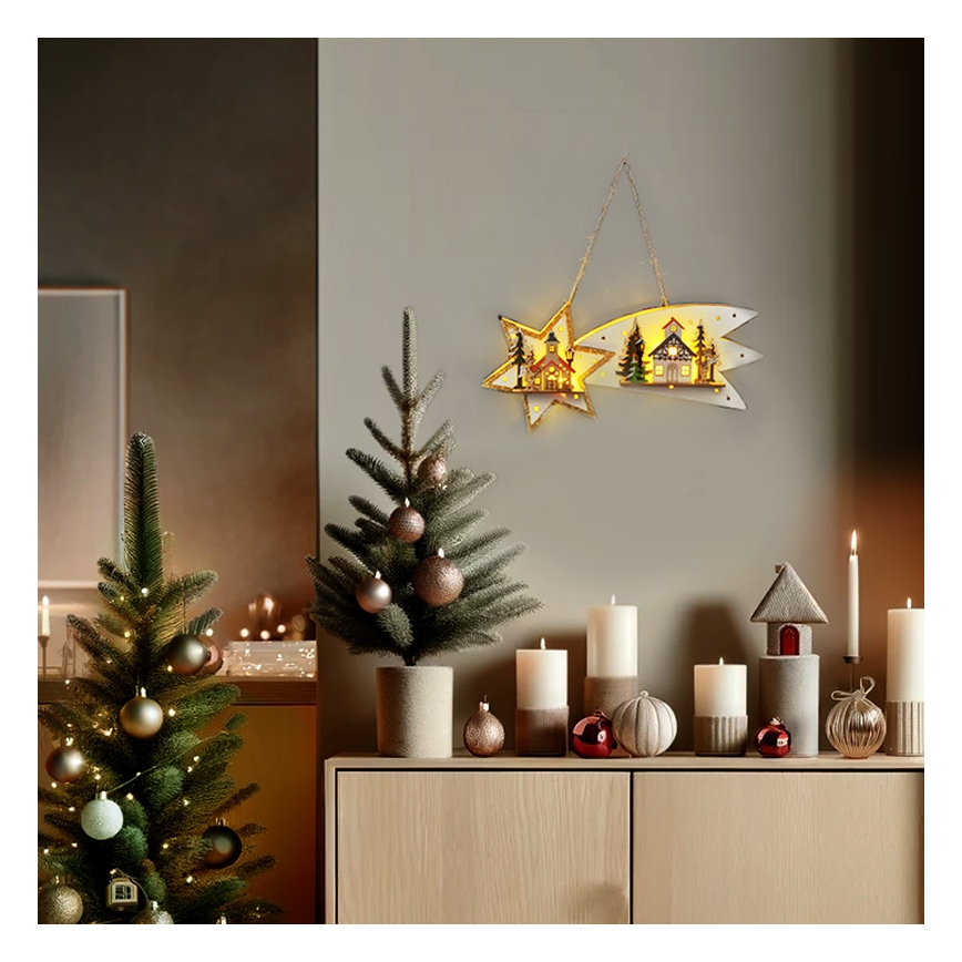 Brilagi - Décoration de Noël LED/2xAA comète