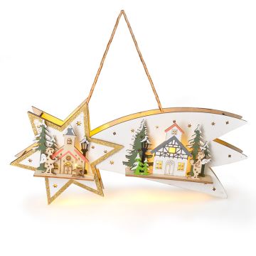 Brilagi - Décoration de Noël LED/2xAA comète