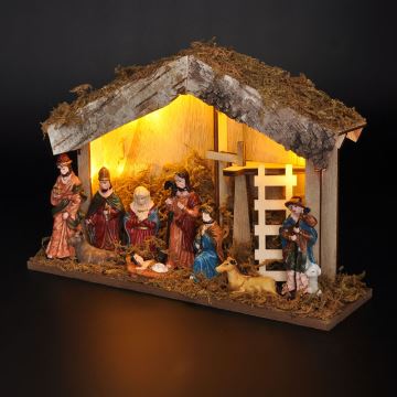 Brilagi - Décoration de Noël LED LED/2xAA crèche