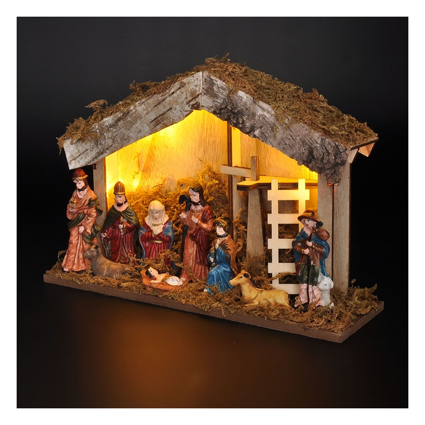 Brilagi - Décoration de Noël LED LED/2xAA crèche