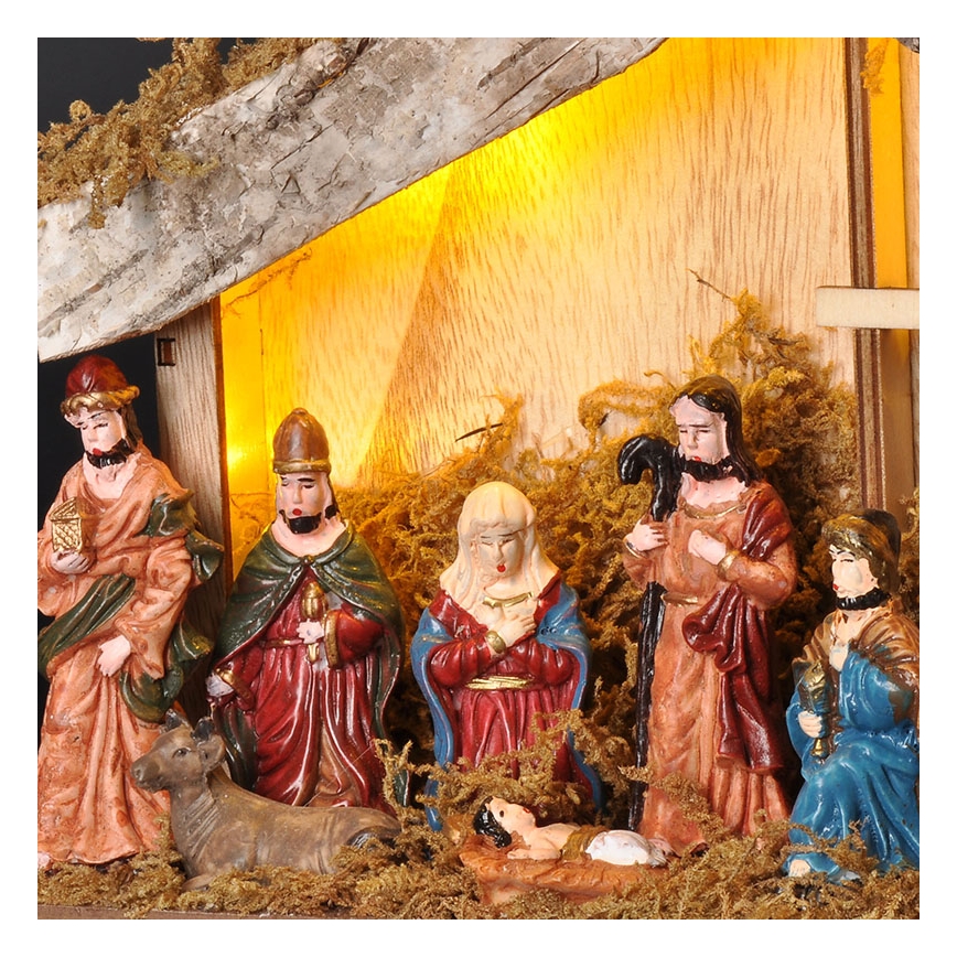 Brilagi - Décoration de Noël LED LED/2xAA crèche