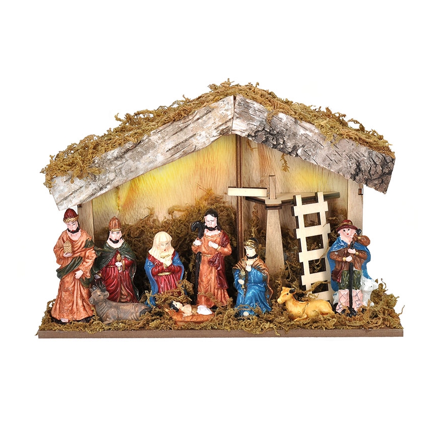 Brilagi - Décoration de Noël LED LED/2xAA crèche