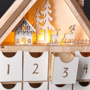 Brilagi - Décoration de Noël LED LED/2xAAA calendrier de l'avent