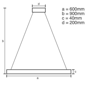 Brilagi - Dimbare LED hanglamp aan een koord CIRCLE LED/42W/230V 3000-6500K + afstandsbediening