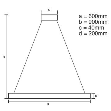 Brilagi - Dimbare LED hanglamp aan een koord CIRCLE LED/42W/230V 3000-6500K + afstandsbediening