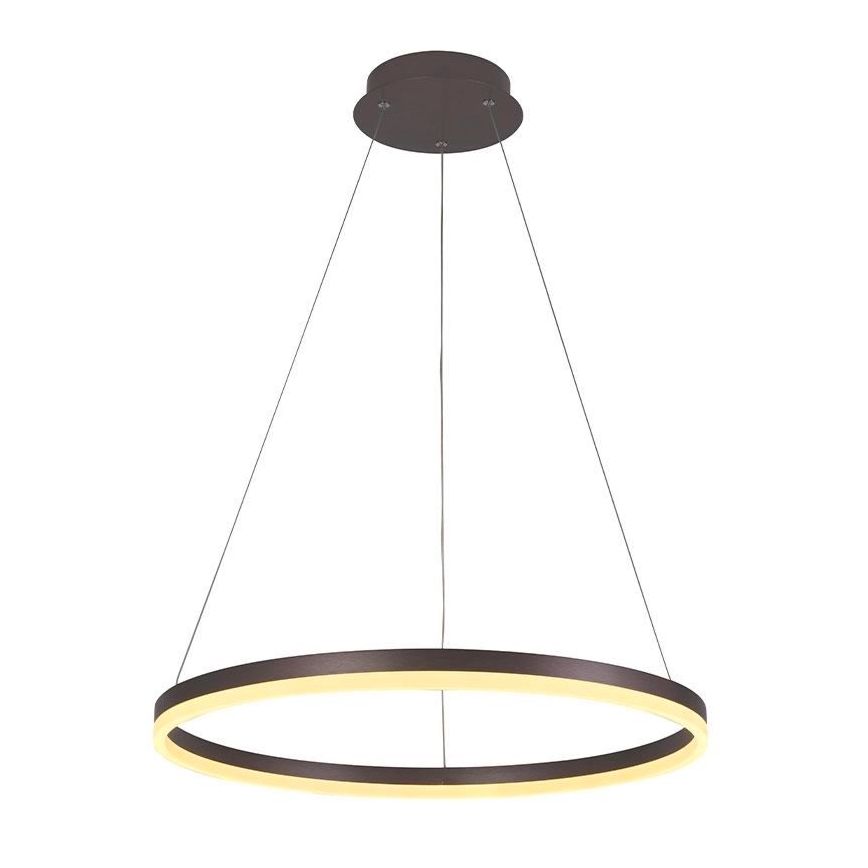 Brilagi - Dimbare LED hanglamp aan een koord CIRCLE LED/42W/230V 3000-6500K bruin + afstandsbediening