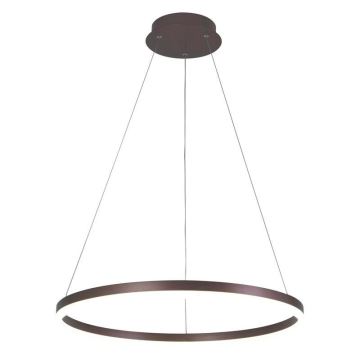 Brilagi - Dimbare LED hanglamp aan een koord CIRCLE LED/42W/230V 3000-6500K bruin + afstandsbediening