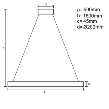 Brilagi - Dimbare LED hanglamp aan een koord CIRCLE LED/85W/230V 3000-6500K zwart + afstandsbediening