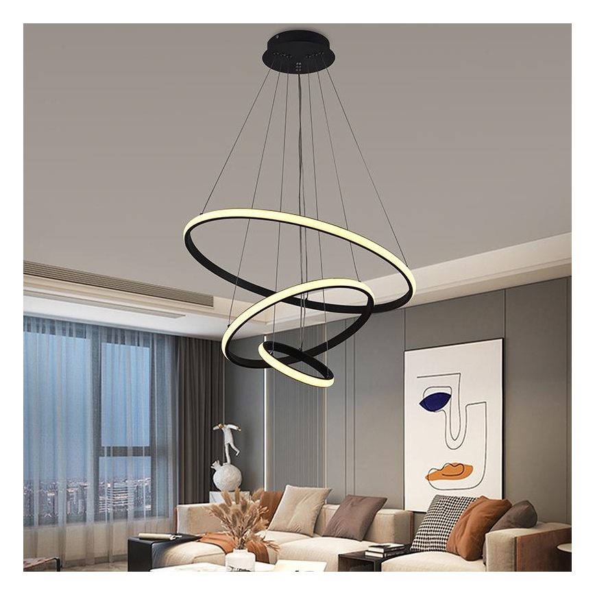 Brilagi - Dimbare LED hanglamp aan een koord CIRCLE LED/90W/230V 3000-6500K + afstandsbediening