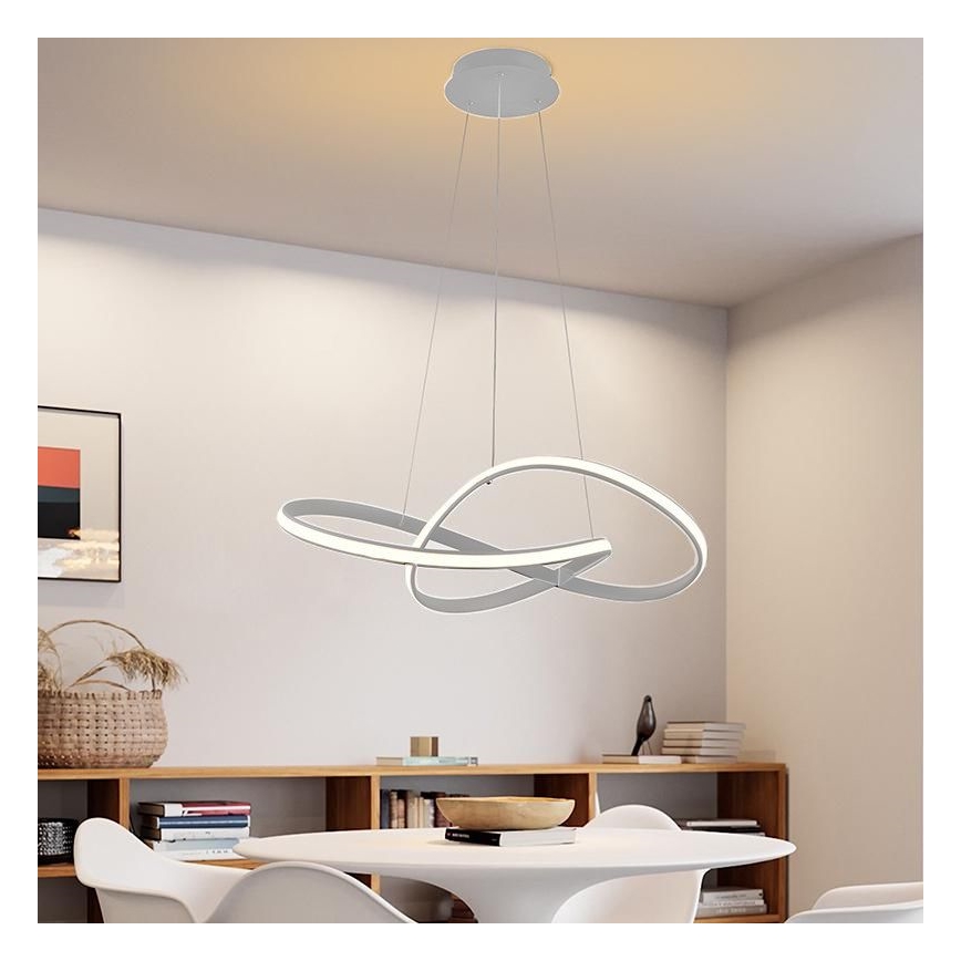 Brilagi - Dimbare LED hanglamp aan een koord COSMOWAVE LED/70W/230V 3000-6500K zilver + afstandsbediening