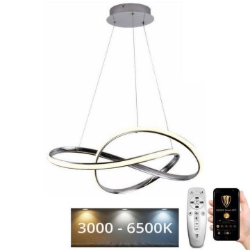 Brilagi - Dimbare LED hanglamp aan een koord COSMOWAVE LED/70W/230V chroom + afstandsbediening