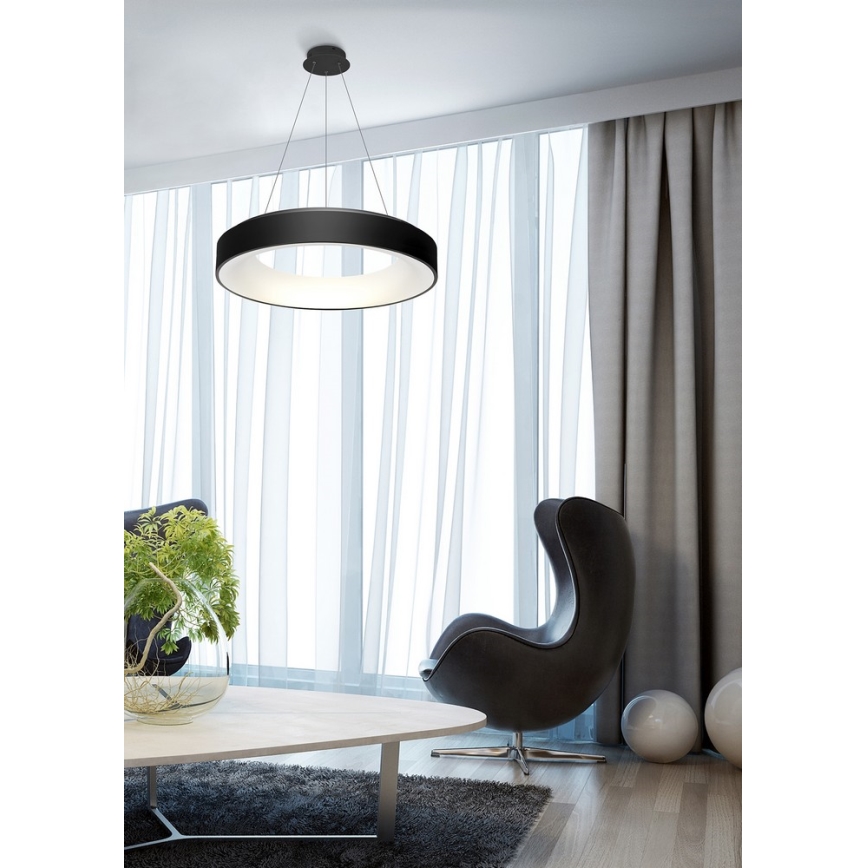 Brilagi - Dimbare LED Hanglamp aan een koord FALCON LED/40W/230V 3000-6500K zwart + afstandsbediening