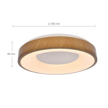 Brilagi - Dimbare LED plafondlamp DORIA LED/48W/230V 3000-6500K diameter 39 cm + afstandsbediening