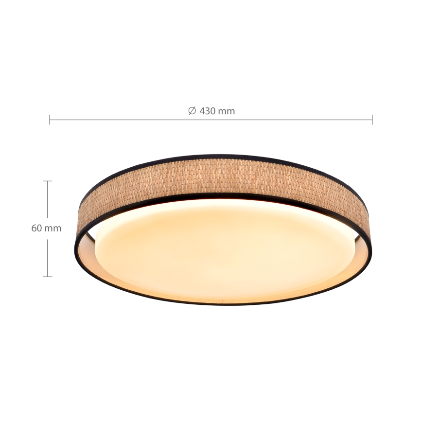 Brilagi - Dimbare LED plafondlamp PILAR LED/48W/230V 3000-6500K diameter 43 cm + afstandsbediening