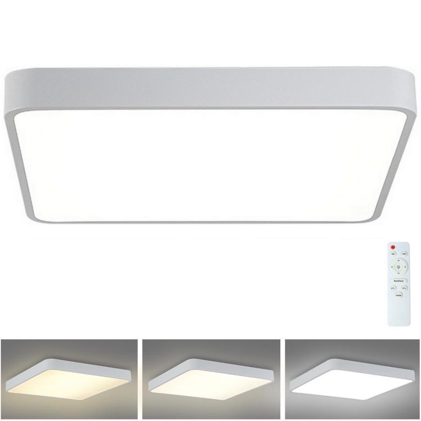 Brilagi - Dimbare LED plafondlamp POOL LED/48W/230V 3000-6000K 50x50 cm wit + afstandsbediening