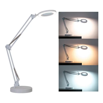 Brilagi - Dimbare LED tafellamp met een vergrootglas ​ LENS LED/12W/5V 3000/4200/6000K wit