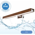 Brilagi - Éclairage de miroir salle de bain WOODY MIRROR LED/12W/230V IP44 chêne/chrome