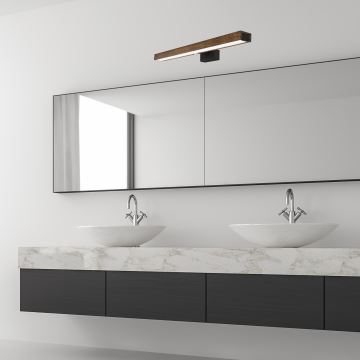 Brilagi - Éclairage de miroir salle de bain WOODY MIRROR LED/12W/230V IP44 chêne/noir