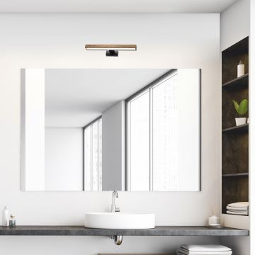 Brilagi - Éclairage de miroir salle de bain WOODY MIRROR LED/8W/230V IP44 chêne/noir