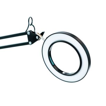 Brilagi - Lampe de table à intensité variable avec loupe LENS LED/12W/5V 3000/4200/6000K noir