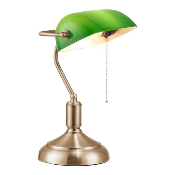 Brilagi - Lampe de table BANK OFFICE 1xE27/60W/230V laiton/vert