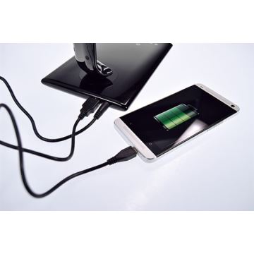 Brilagi - Lampe de table LED à intensité variable connecteur USB LED/12W/230V noire