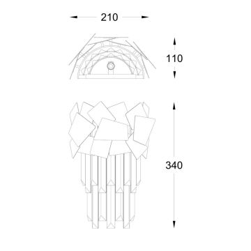 Brilagi - LED Applique murale en cristal MIRAGE 2xG9/42W/230V