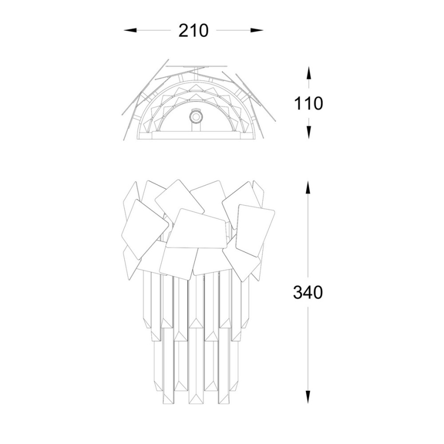 Brilagi - LED Applique murale en cristal MIRAGE 2xG9/42W/230V