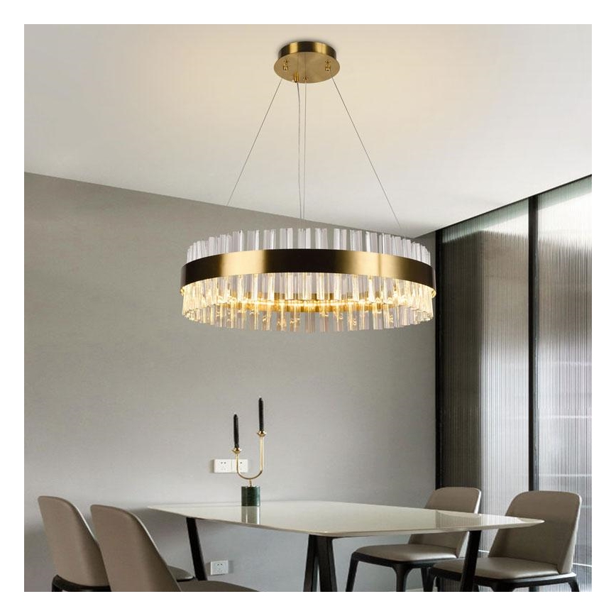 Brilagi - LED Dimbaar kristal Hanglamp aan een touw HALO LED/40W/230V + afstandsbediening