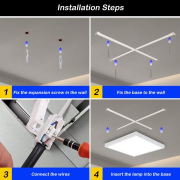 Brilagi - LED Dimbare badkamer plafondverlichting FRAME SMART LED/50W/230V 60x60 cm 3000-6000K IP44 wit + afstandsbediening