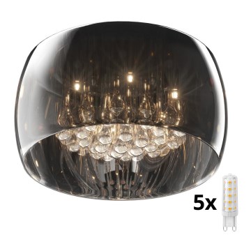 Brilagi - LED Kristallen plafondlamp JEWEL 5xG9/42W/230V