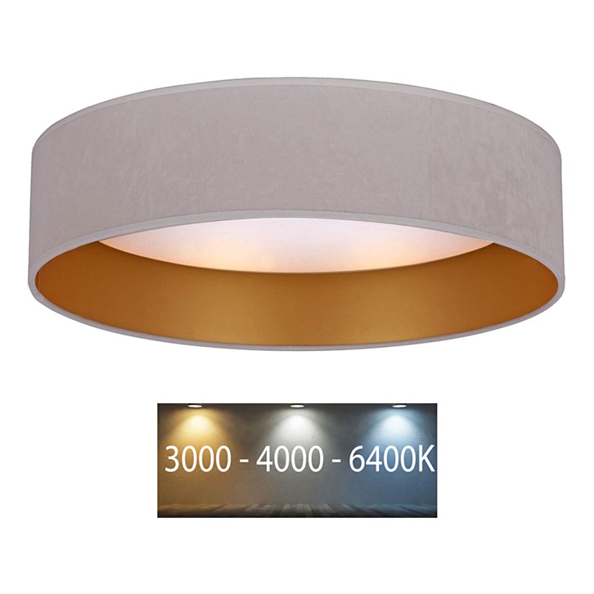 Brilagi - LED Plafondlamp VELVET LED/12W/230V d. 30 cm 3000K/4000K/6400K crème/goud