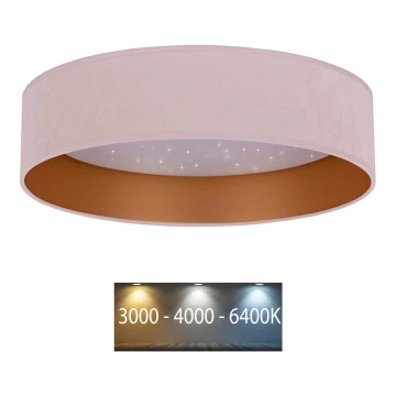 Brilagi - LED Plafondlamp VELVET STAR LED/24W/230V d. 40 cm 3000K/4000K/6400K roze/goud