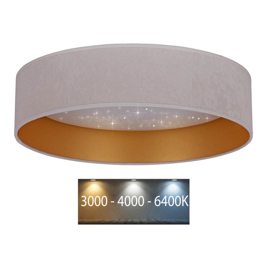 Brilagi - LED Plafondlamp VELVET STAR LED/36W/230V d. 55 cm 3000K/4000K/6400K crème/goud
