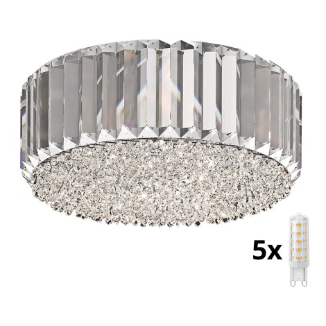 Brilagi - LED Plafonnier en cristal GLAMOUR 5xG9/42W/230V