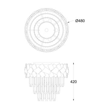 Brilagi - LED Plafonnier en cristal MIRAGE 6xE14/40W/230V