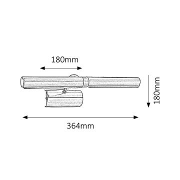 Brilagi - LED Schilderijverlichting DANAE 2xE14/6W/230V zwart