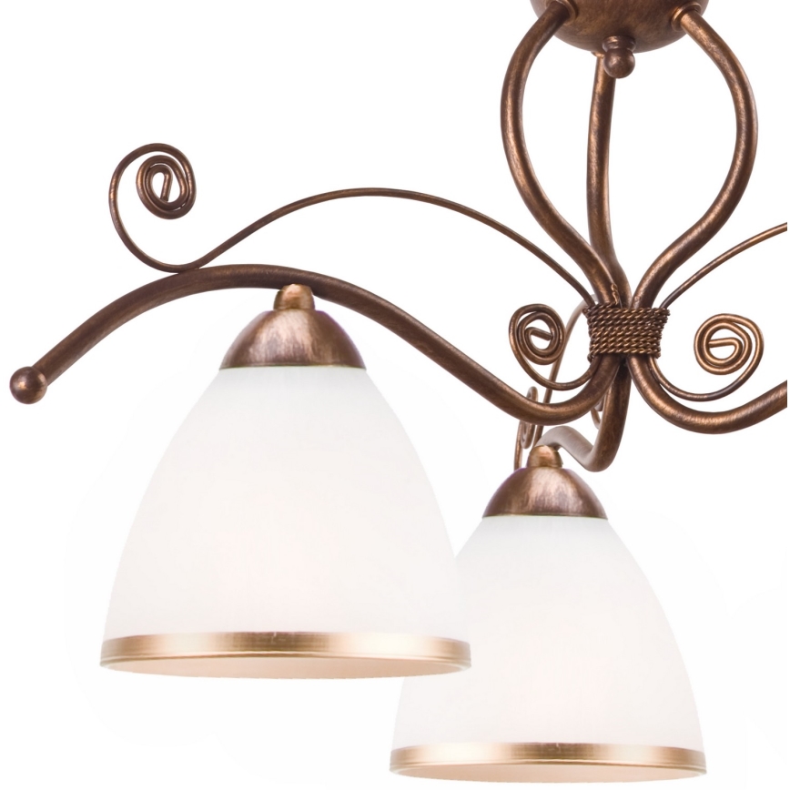 Brilagi - LED Suspension chaîne ANTICO 3xE27/60W/230V bronze patiné