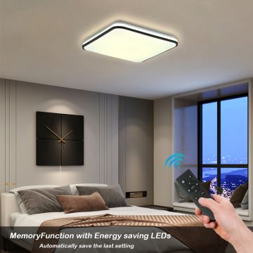 Brilagi - Plafonnier à intensité variable SMART LED/28W/230V 3000-6000K 40x40 cm Wi-Fi Tuya + télécommande