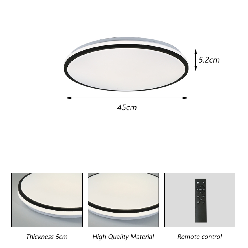 Brilagi - Plafonnier à intensité variable SMART LED/36W/230V 3000-6000K d. 45 cm Wi-Fi Tuya + télécommande