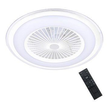 Brilagi - Luminaire LED à intensité variable avec ventilateur RONDA LED/48W/230V 3000-6000K blanc + télécommande