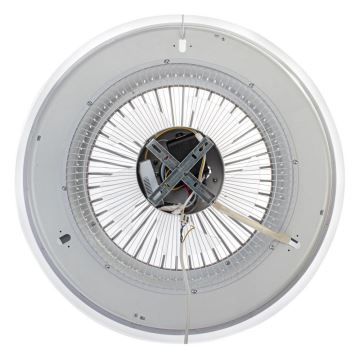 Brilagi - Luminaire LED à intensité variable avec ventilateur RONDA LED/48W/230V 3000-6000K argenté+ télécommande