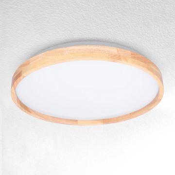 Brilagi - Plafonnier à intensité variable ALSON LED/48W/230V 3000-6500K chêne d. 39,5 cm + télécommande