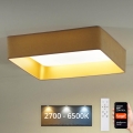 Brilagi - Plafonnier à intensité variable LED VELVET SQUARE SMART LED/36W/230V 2700-6500K Wi-Fi Tuya + télécommande beige