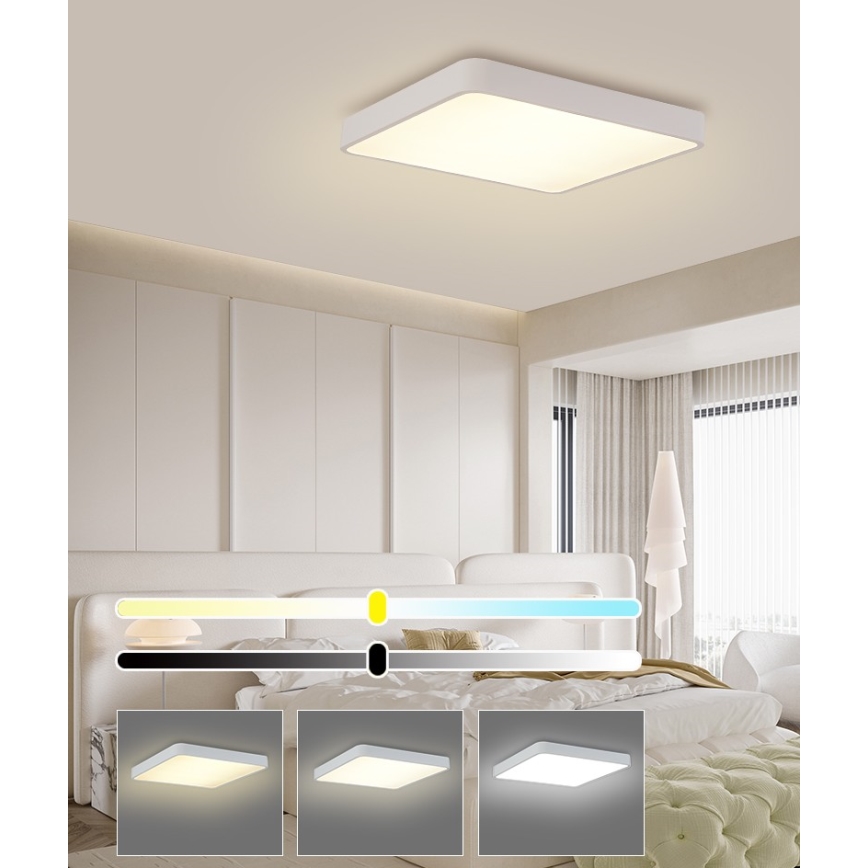 Brilagi - Plafonnier POOL LED/36W/230V 3000/4500/6000K 40x40 cm blanc