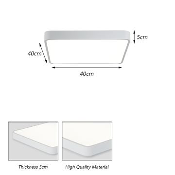 Brilagi - Plafonnier POOL LED/36W/230V 3000/4500/6000K 40x40 cm blanc