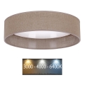 Brilagi - Plafonnier VELVET LED/12W/230V d. 30 cm 3000K/4000K/6400K marron