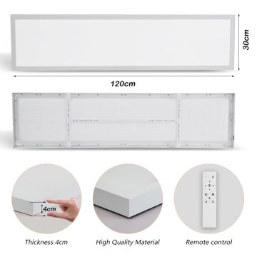 Brilagi - Plafonnier à intensité variable LED salle de bain FRAME SMART LED/50W/230V 3000-6000K IP44 blanc + télécommande